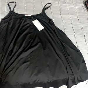 Ekouaer black babydoll slip dress size M, NWT.